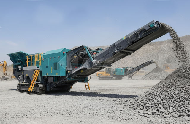 Tracked mobile crushing plant